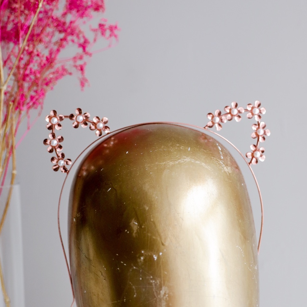 Rose Gold Floral Festival Headband